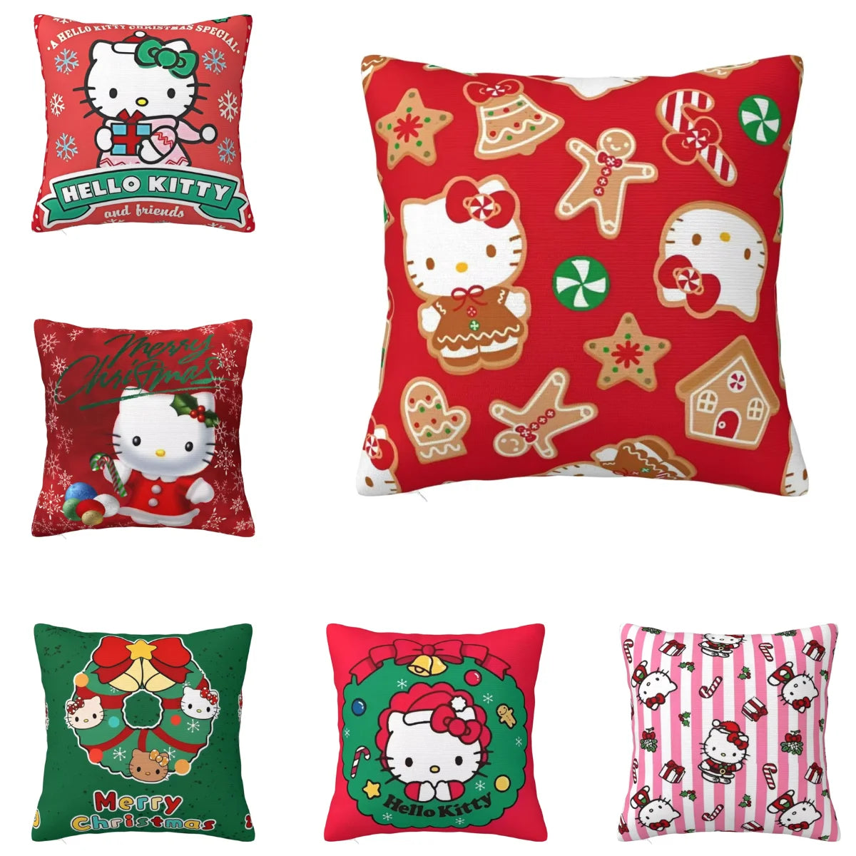 Pillow Case Christmas Soft Pillow Cover Retro Trendy Cushion Cover Graphic Pillowcases