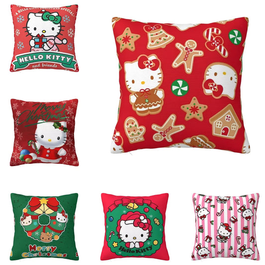 Pillow Case Christmas Soft Pillow Cover Retro Trendy Cushion Cover Graphic Pillowcases